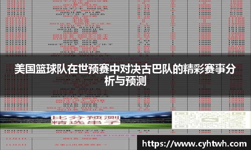 美国篮球队在世预赛中对决古巴队的精彩赛事分析与预测